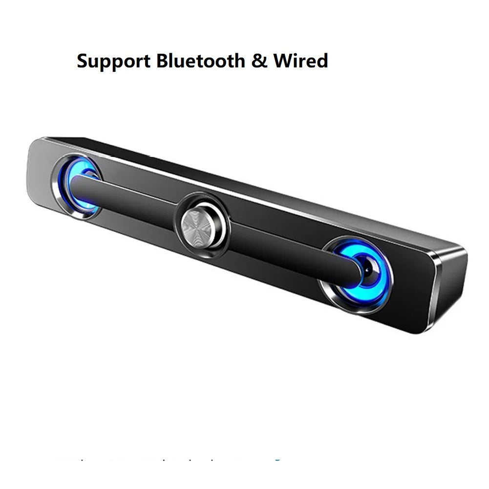 Salange Sound Bar Bluetooth USB Wired Speakers Bar Stereo Speaker For Projector PC Laptop Phone Computer 3.5mm Aux Speaker
