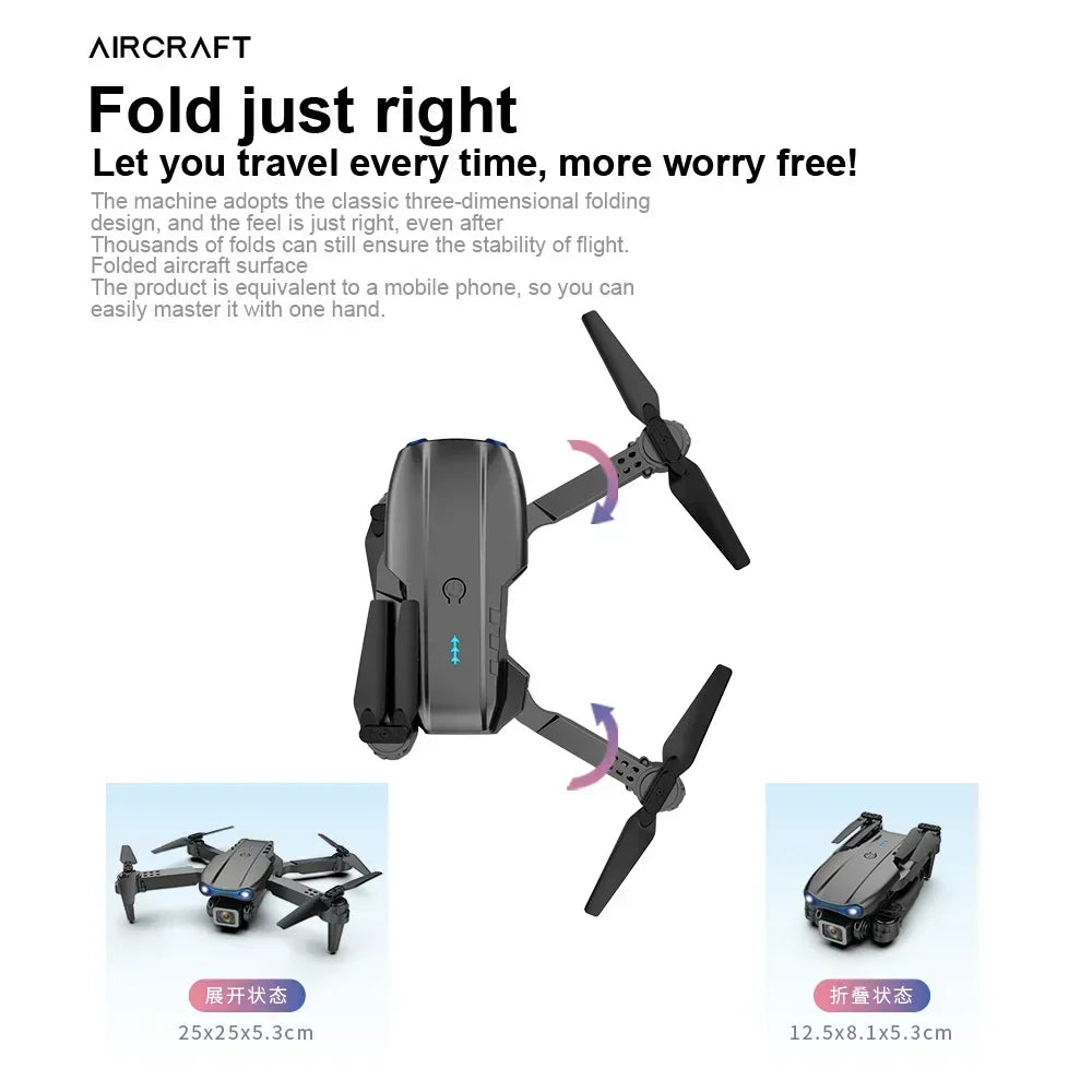 Foldable E99 K3 Pro HD 4K Drone With Dual Camera WIFI Aerial Photography RC Quadcopter High Hold Mode Helicopter Toy Gift