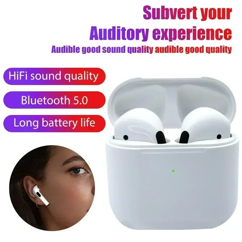TWS Pro4 Bluetooth Earphones Wireless Headphones Mini Sports Headset Earbuds Music Earpieces For iPhone