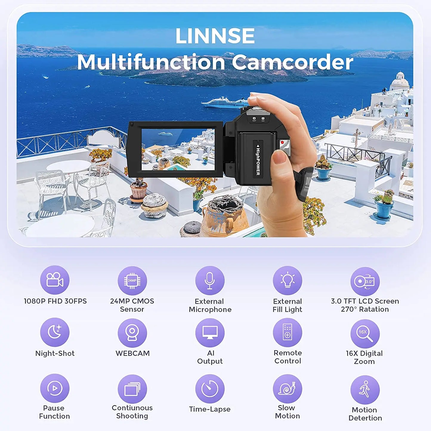 Digital Camera Photographic Cameras With 3.0 Inch Rotating Screen Professional Photo Camera Hd Video Kids Cameras For Home