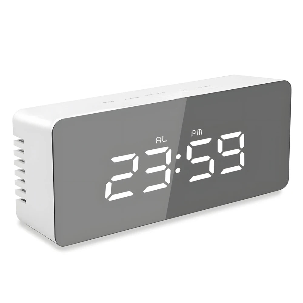 1080P HD Wifi Clock Tempeture Monitoring Camera Home Security Nanny Camera Motion Detection Alarm Clock USB Cable Power Supply