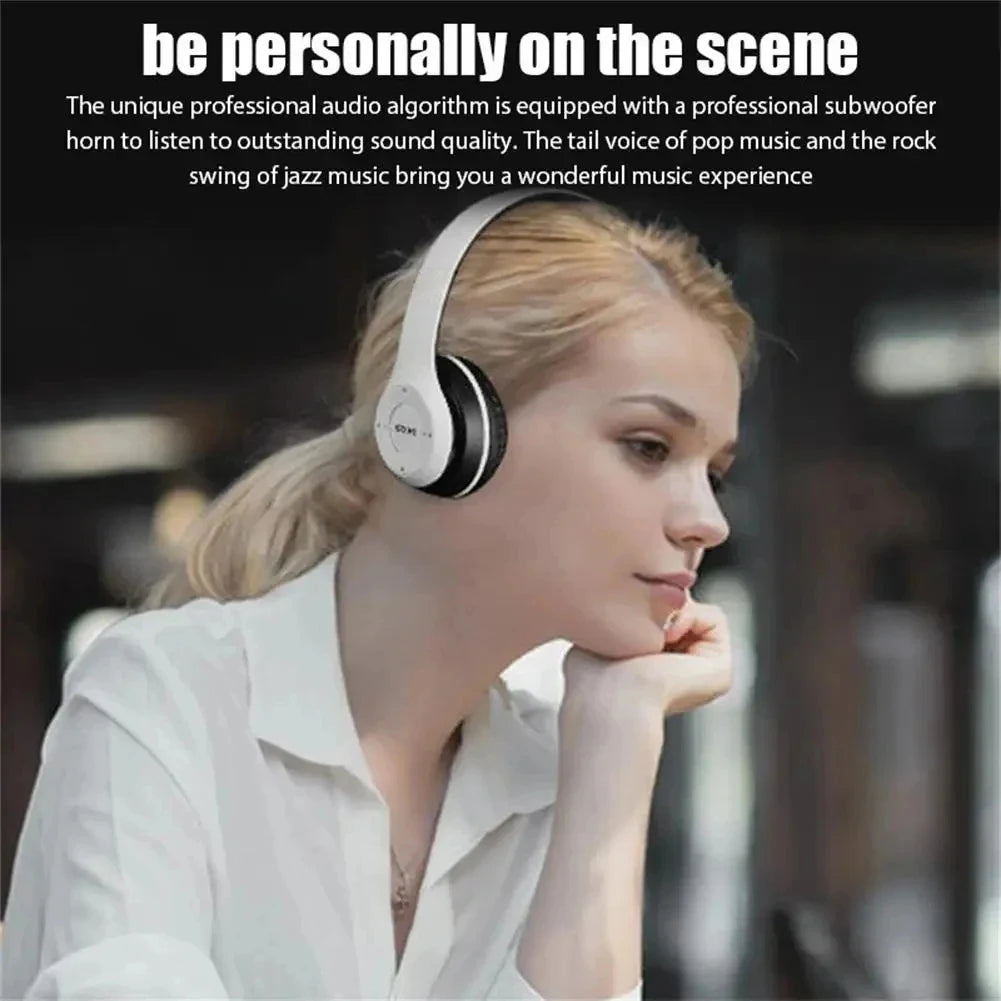 Stereo Headset Bluetooth Folding Series Wireless Sports Game Headset Wireless Headphones Foldable HIFI Headset Earphone with Mic