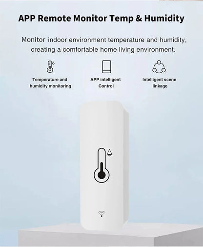 Tuya WiFi Zigbee Temperature Humidity Sensor Smart Home Indoor Hygrometer APP Monitoring Work with Google Home SmartLife Alexa