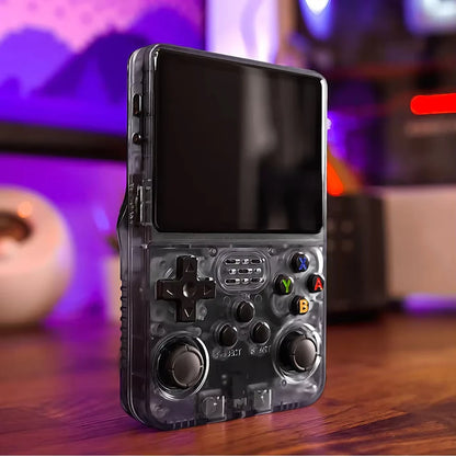 R36S Portable Handheld Game Controller with 3.5" HD Screen, Rechargeable Battery - Perfect Christmas Gift for Gamers