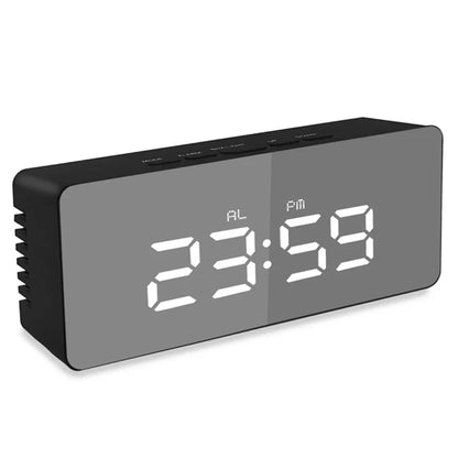 1080P HD Wifi Clock Tempeture Monitoring Camera Home Security Nanny Camera Motion Detection Alarm Clock USB Cable Power Supply