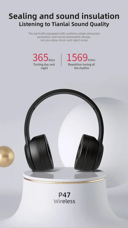 Stereo Headset Bluetooth Folding Series Wireless Sports Game Headset Wireless Headphones Foldable HIFI Headset Earphone with Mic