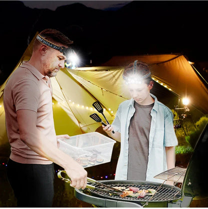 Usb Rechargeable Led Headlight Super Bright 5 Working Modes Headlamp Waterproof Head-Mounted Flashlight For Night Fishing Hiking