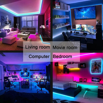5V RGB 5050 LED Light Strip USB Infrared Remote Control Flexible Lamp Tape Ribbon Diode For Festival Party TV Desk Bedroom