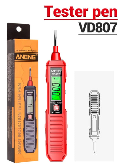 ANENG VD807 One-word Induction Tester Portable 50/60Hz Smart Electric Pen NCV Sensor AC 12-300V Non-contact Wire Detector Tools