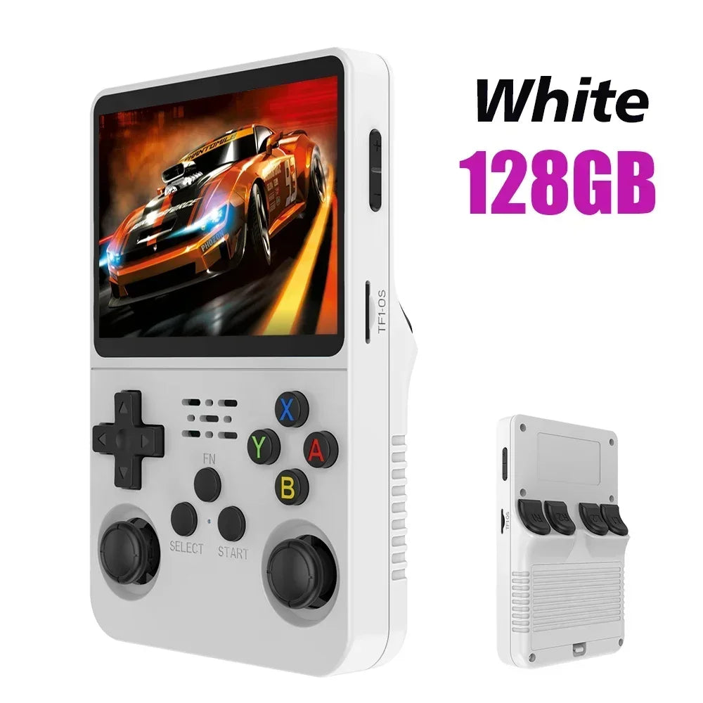 ARK 128G Retro Handheld Game Console Linux System 3.5 Inch IPS Screen Portable Pocket Video Player 2 Joystick 64G Games Kid Gift