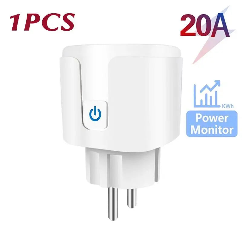 TUYA Smart Plug WiFi/Zigbee Socket EU 16A/20A With Power Monitor Timing Function Voice Control Works With Alexa GoogleHome