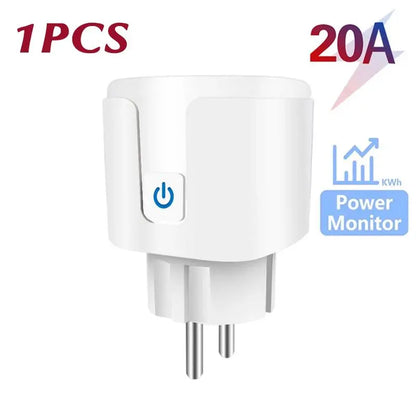 TUYA Smart Plug WiFi/Zigbee Socket EU 16A/20A With Power Monitor Timing Function Voice Control Works With Alexa GoogleHome