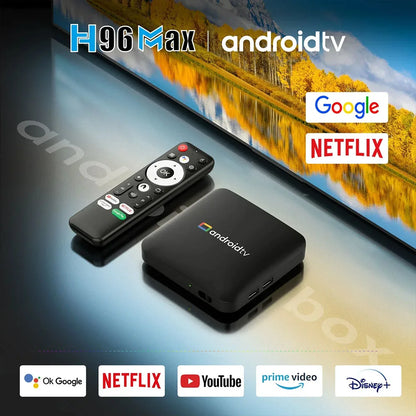 Global Version Set-top Box Smart Streaming Media Player TV Box H96Max S905L3 Android14 2.4G&5GWifi 4K Bluetooth Google Assistant