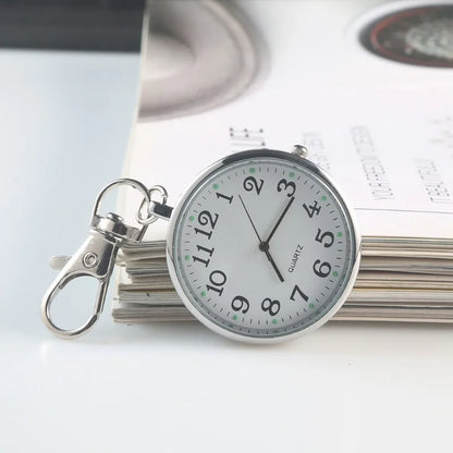 New Tiny Cute Quartz Pocket Watch with Keyring Men Women Quartz Watch for Nurses Doctors Students Minimalist Watches Child Gift