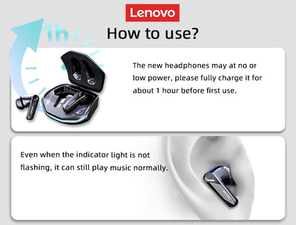 Choice Lenovo GM2 Pro Wireless Bluetooth 5.3 Earphones Gaming Low Latency Dual Mode Music Earbuds Sports In-Ear Headset With Mic