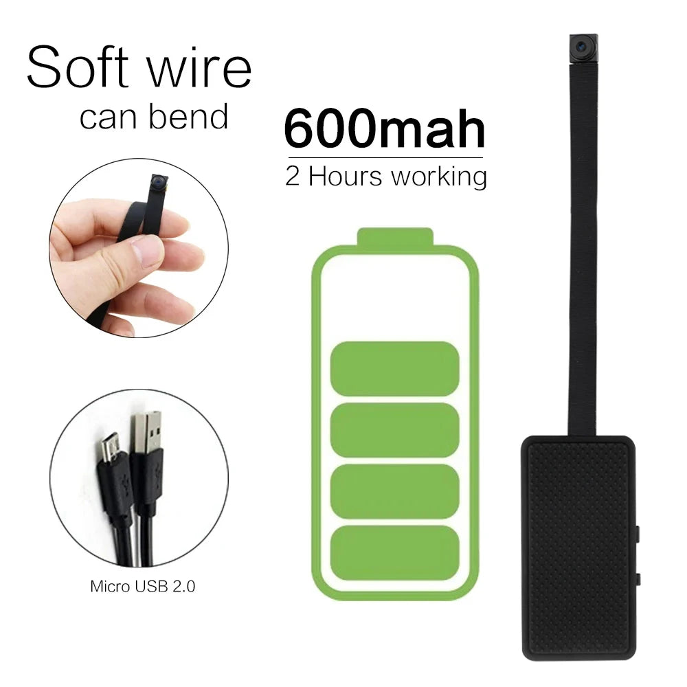 DIY HD 1080P WiFi Mini Camera Portable Video Recorder Micro Camcorder P2P Wireless Webcam Loop Recording Support Remote Viewing