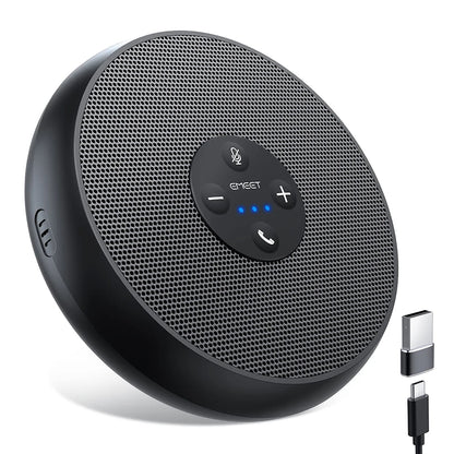 EMEET USB Wired Speakerphone Conference Speaker With 2 Mics 360° Voice Pickup Meeting Microphone Zoom Certified for Office/Home