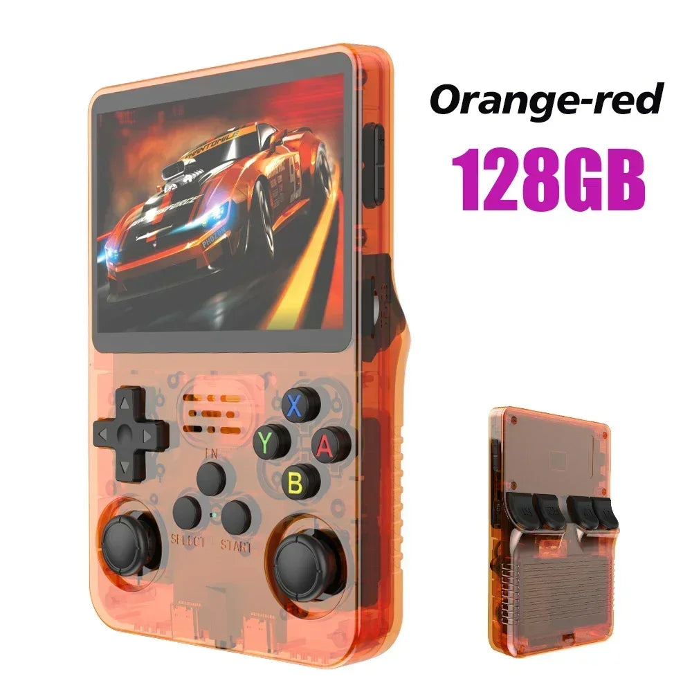 ARK 128G Retro Handheld Game Console Linux System 3.5 Inch IPS Screen Portable Pocket Video Player 2 Joystick 64G Games Kid Gift