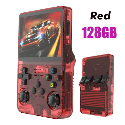 ARK 128G Retro Handheld Game Console Linux System 3.5 Inch IPS Screen Portable Pocket Video Player 2 Joystick 64G Games Kid Gift