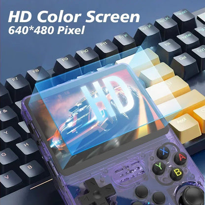 ARK 128G Retro Handheld Game Console Linux System 3.5 Inch IPS Screen Portable Pocket Video Player 2 Joystick 64G Games Kid Gift