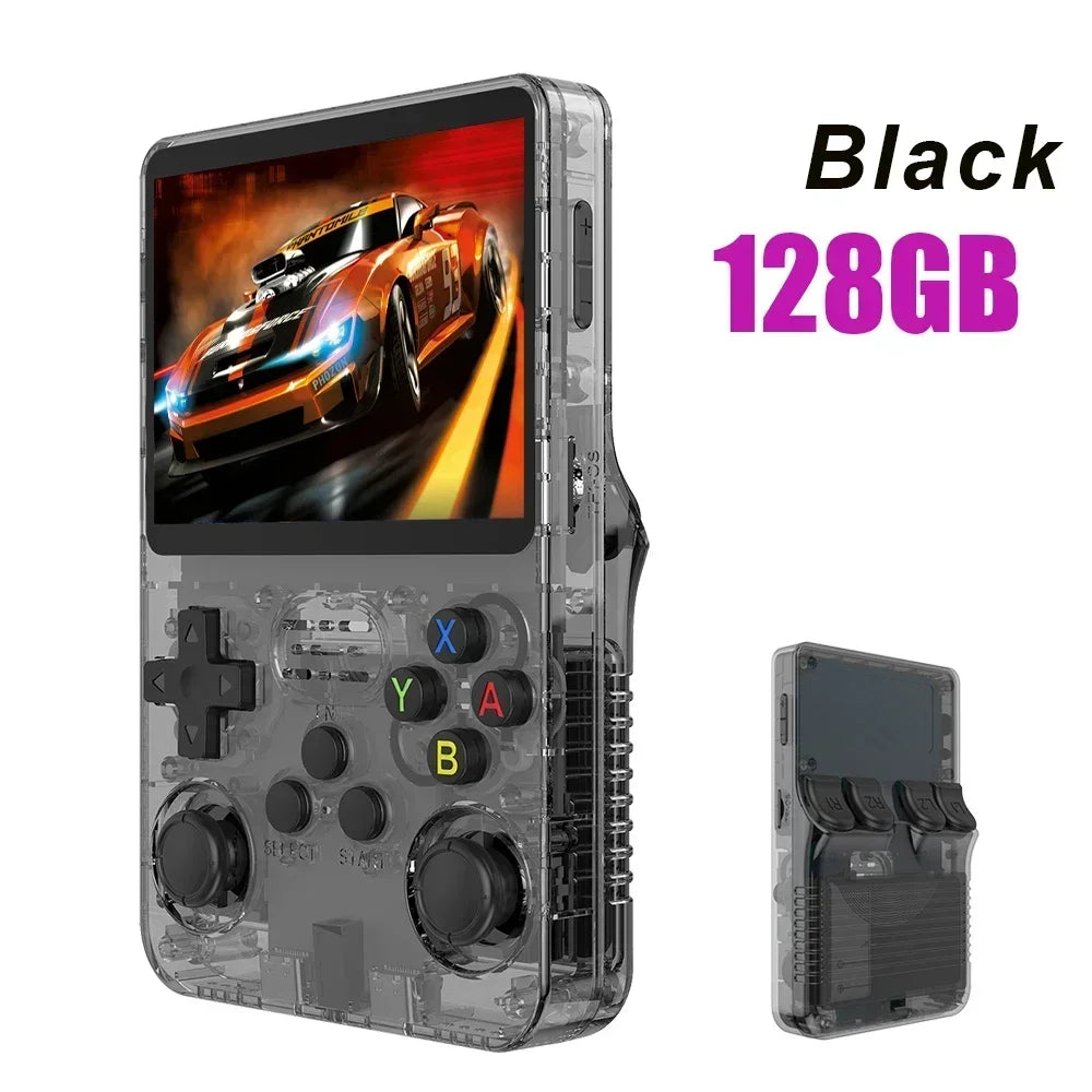 ARK 128G Retro Handheld Game Console Linux System 3.5 Inch IPS Screen Portable Pocket Video Player 2 Joystick 64G Games Kid Gift