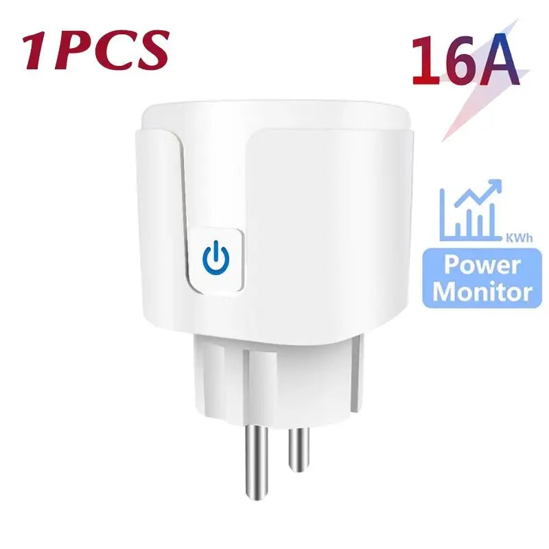TUYA Smart Plug WiFi/Zigbee Socket EU 16A/20A With Power Monitor Timing Function Voice Control Works With Alexa GoogleHome