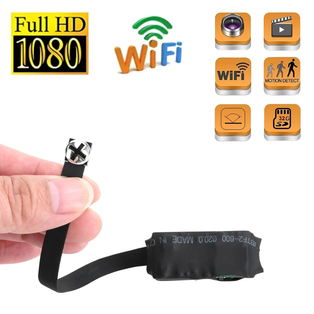 DIY HD 1080P WiFi Mini Camera Portable Video Recorder Micro Camcorder P2P Wireless Webcam Loop Recording Support Remote Viewing
