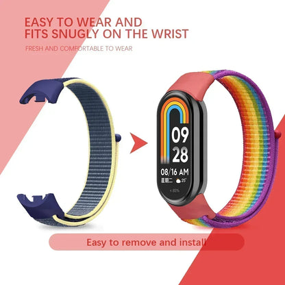 Nylon Loop for xiaomi Mi Band 9 8 Strap 8 NFC SmartWatch Wristband Correa Replacement sport pulsera for Miband 8 Bracelet Correa