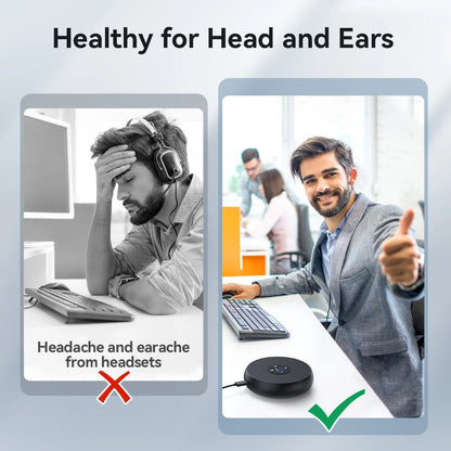 EMEET USB Wired Speakerphone Conference Speaker With 2 Mics 360° Voice Pickup Meeting Microphone Zoom Certified for Office/Home