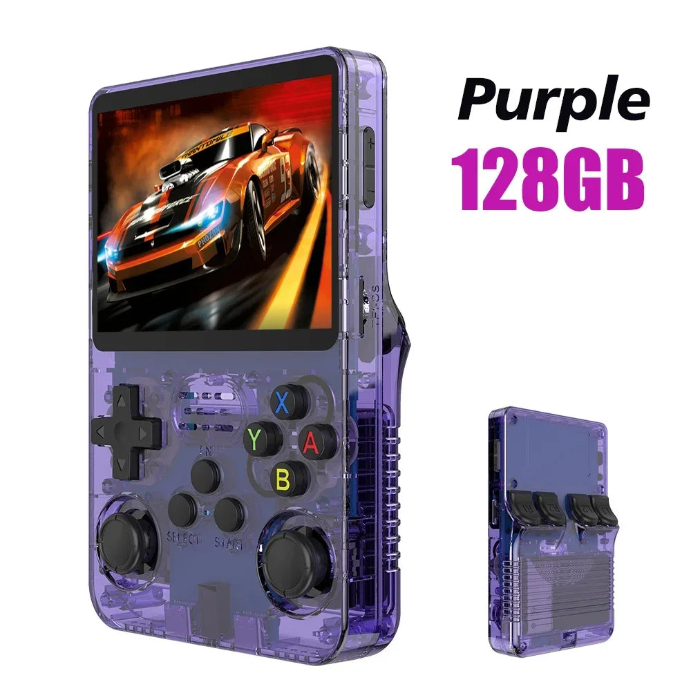 ARK 128G Retro Handheld Game Console Linux System 3.5 Inch IPS Screen Portable Pocket Video Player 2 Joystick 64G Games Kid Gift