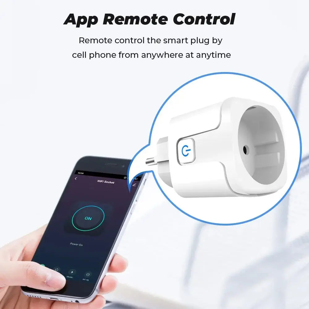 TUYA Smart Plug WiFi/Zigbee Socket EU 16A/20A With Power Monitor Timing Function Voice Control Works With Alexa GoogleHome
